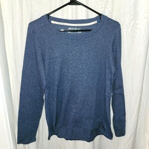 EDDIE BAUER Long Sleeve Bue Waffle Shirt, Size M, EUC